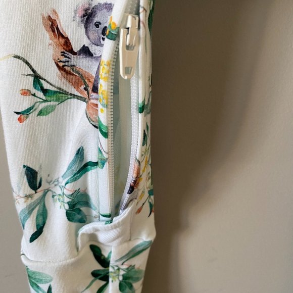 Snuggle Hunny Footed Growsuit - Eucalyptus - Picture 3 of 7